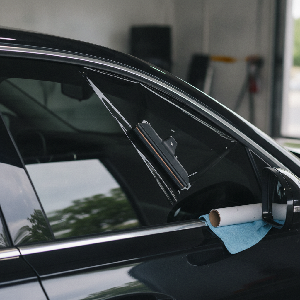 Car Window Tinting - No Face and No Text